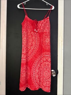 Tommy Bahama Dahlia Medallion Linen Dress in Windflower Size: S